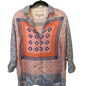 Le Sarte Pettegole Colorful Geometric Button-Up Blouse